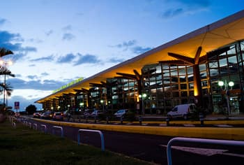 Roland Garros airport in Reunion island