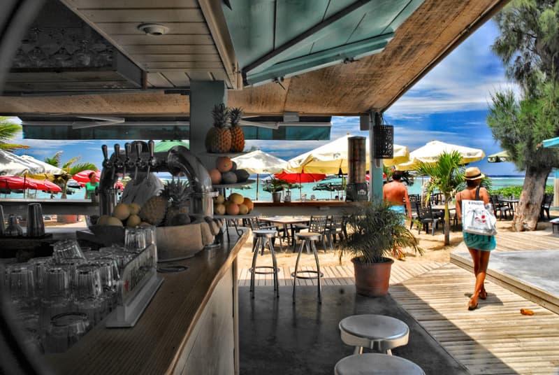 Beachfront restaurant in La Saline